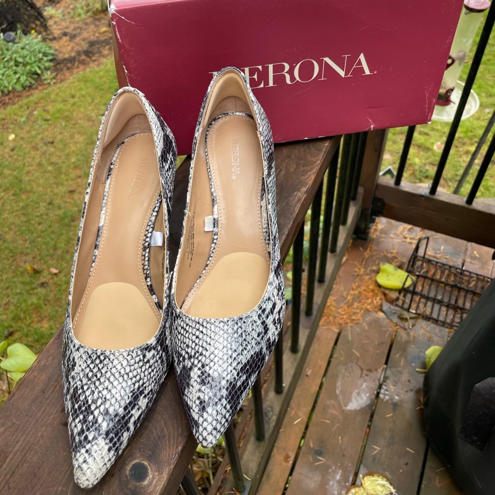 Merona Faux Snake Skin Heels -9